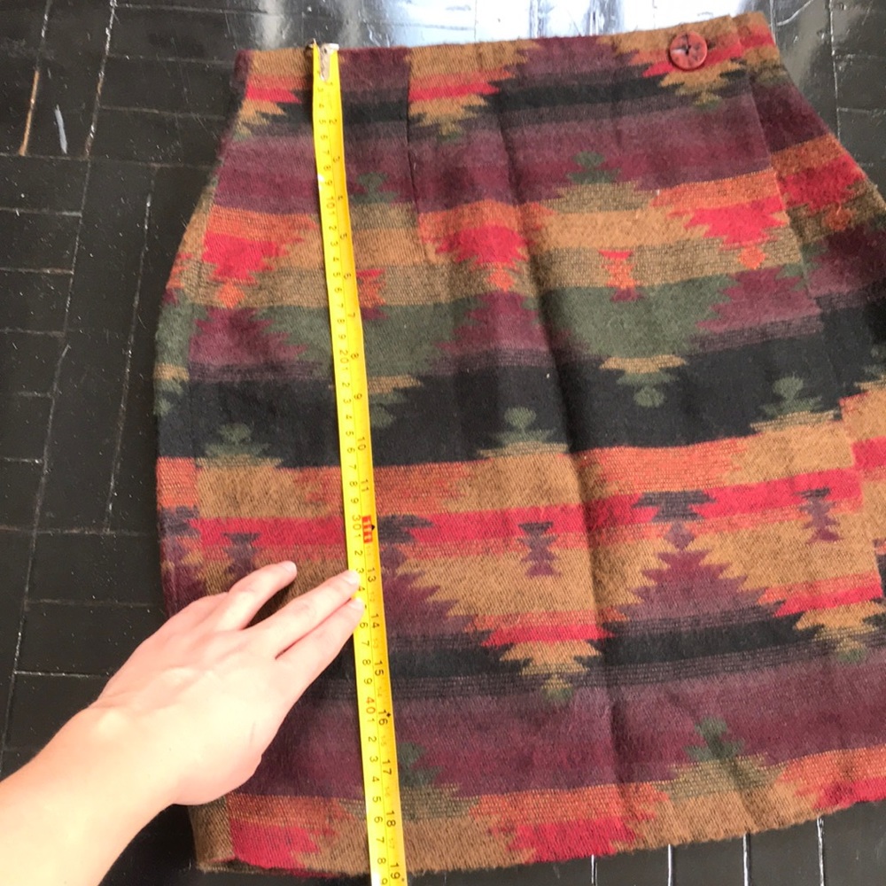 VINTAGE Felted Wrap Mini Skirt Western Style - Picture 6 of 7